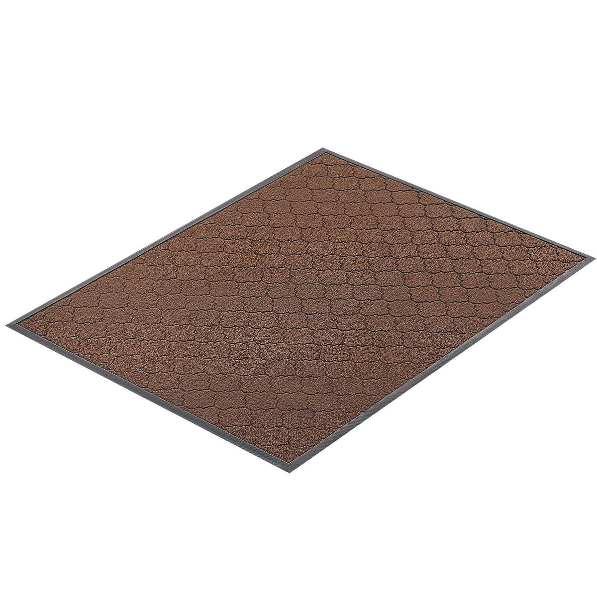 Front Door Mat, 47 x 35 in Commercial Floor Mat for Indoor and Outdoor, Modern Stylish Carpet with TPE Backing, Heavy Duty Washable Entry Industrial Rug for Hallway, Balcony, Garage, Brown