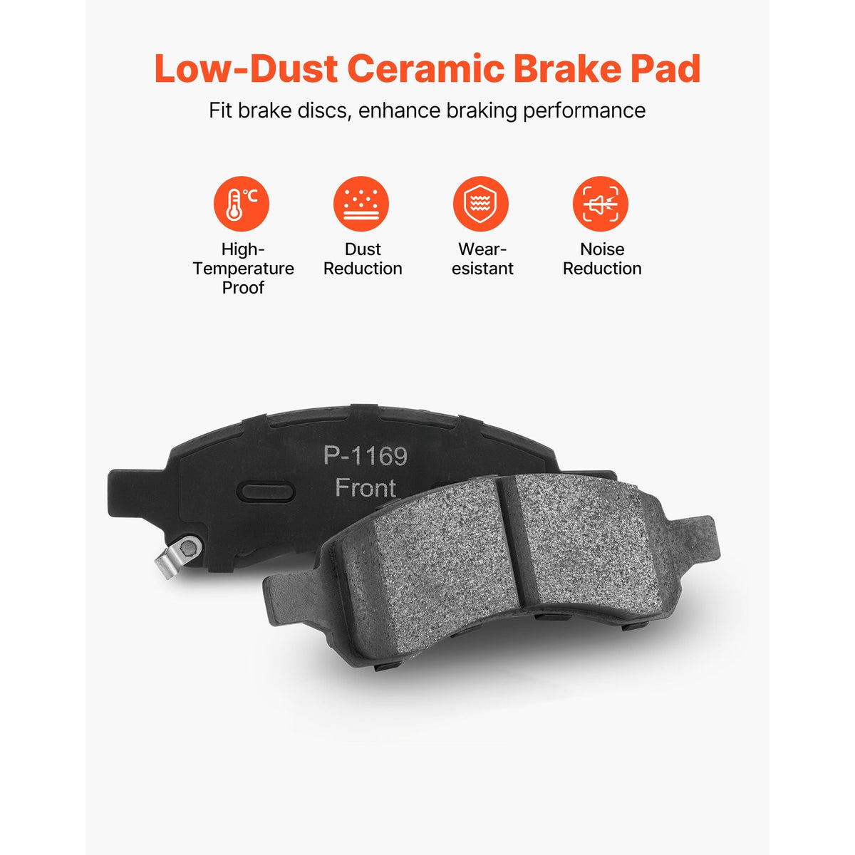 Front & Rear Brake Kit Compatible with 2008-2017 Buick Enclave, 2009-2017 Chevrolet Traverse/2007-2010 Saturn Outlook, 2007-2016 GMC Acadia/2017 GMC Acadia Limited, Hollow Brake Rotors Pads Kit