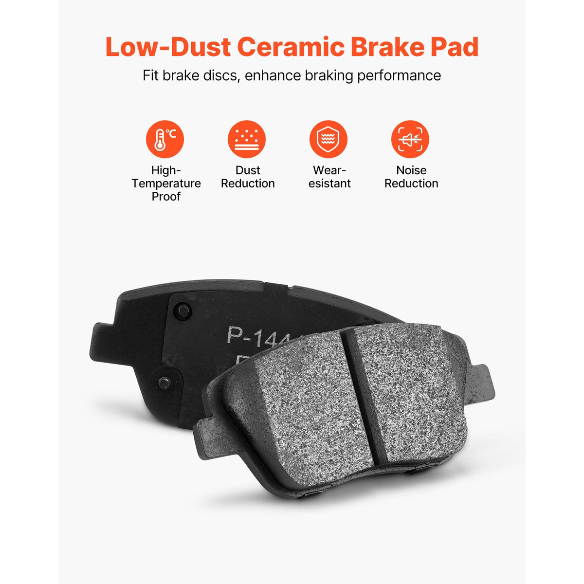 Front & Rear Brake Kit Compatible with 2011-2014 Hyundai Sonata, 2015 Hyundai Sonata (Hybrid, Hybrid Limited; Non-Turbo; Models w/Manual Parking Brake), Hollow Brake Rotors & Solid Rear Rotors