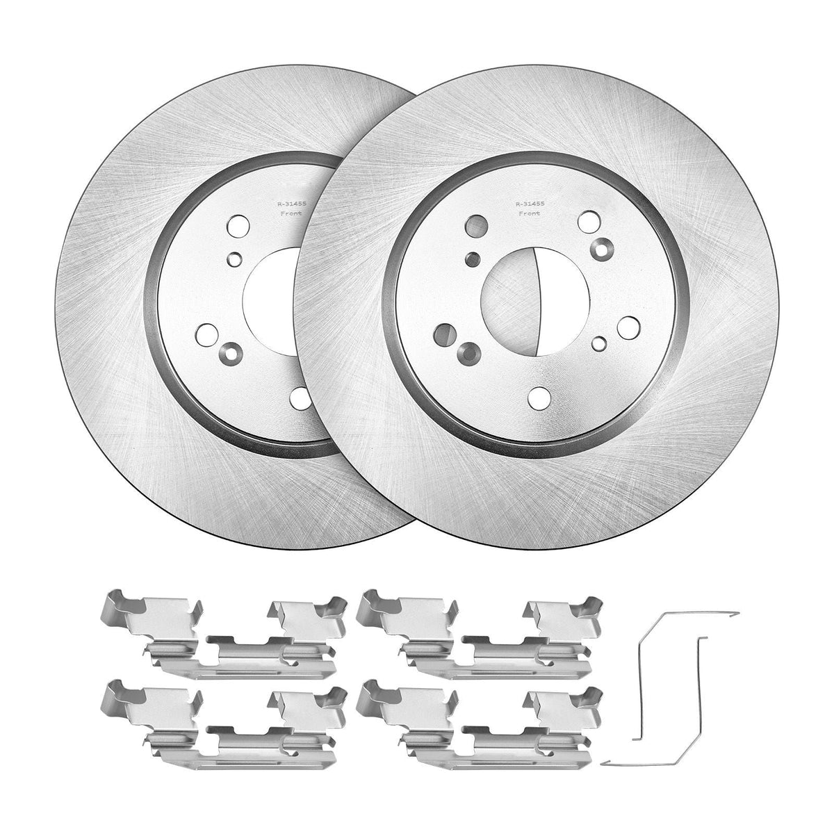 Front & Rear Brake Kit Compatible with 2012-2016 Honda CR-V (AWD Models), Ceramic Brake Replacement Kits, 12 inch Hollow Structure Front Rotors, 12 inch Solid Structure Rear Rotors, R-31455