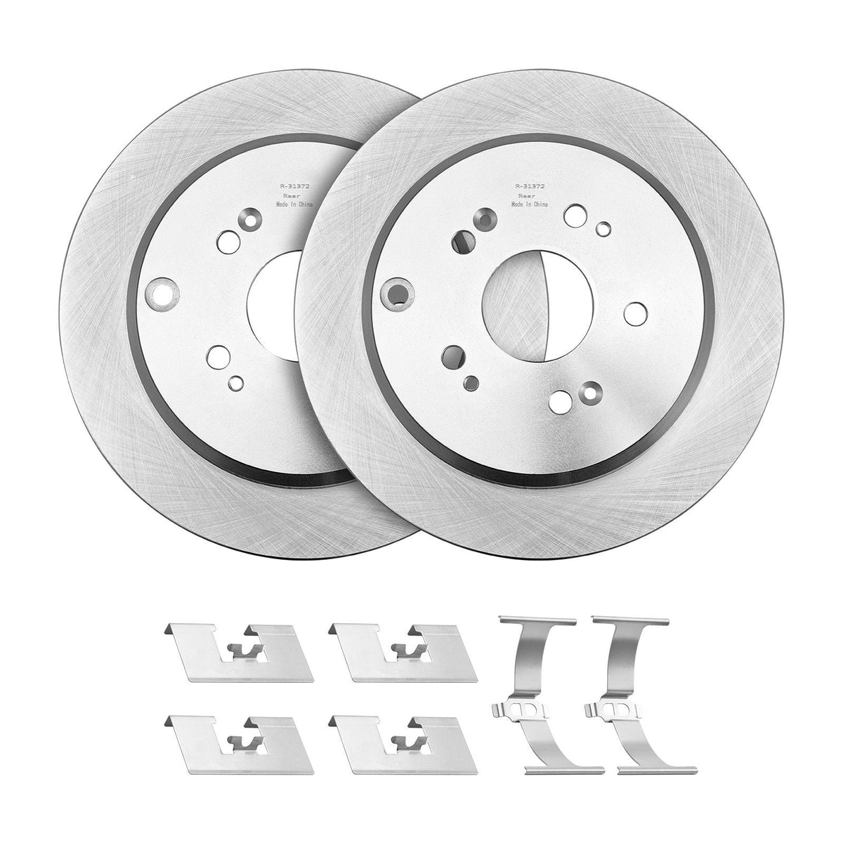 Front & Rear Brake Kit Compatible with 2012-2016 Honda CR-V (AWD Models), Ceramic Brake Replacement Kits, 12 inch Hollow Structure Front Rotors, 12 inch Solid Structure Rear Rotors, R-31455
