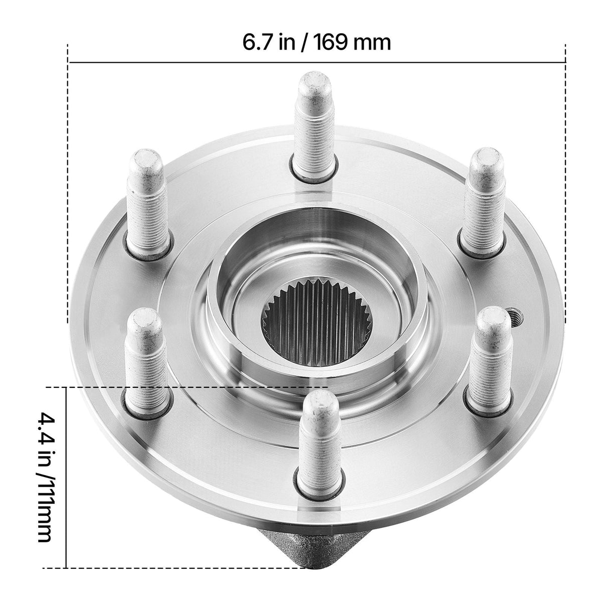 Front/Rear Wheel Bearing & Hub Assembly Fit for 2016-2017 Chevy Traverse LS Sport Utility Buick Enclave Convenience Leather Premium GMC Acadia 4-Door OEM 513277, Wheel Bearing Hub Assembly Set
