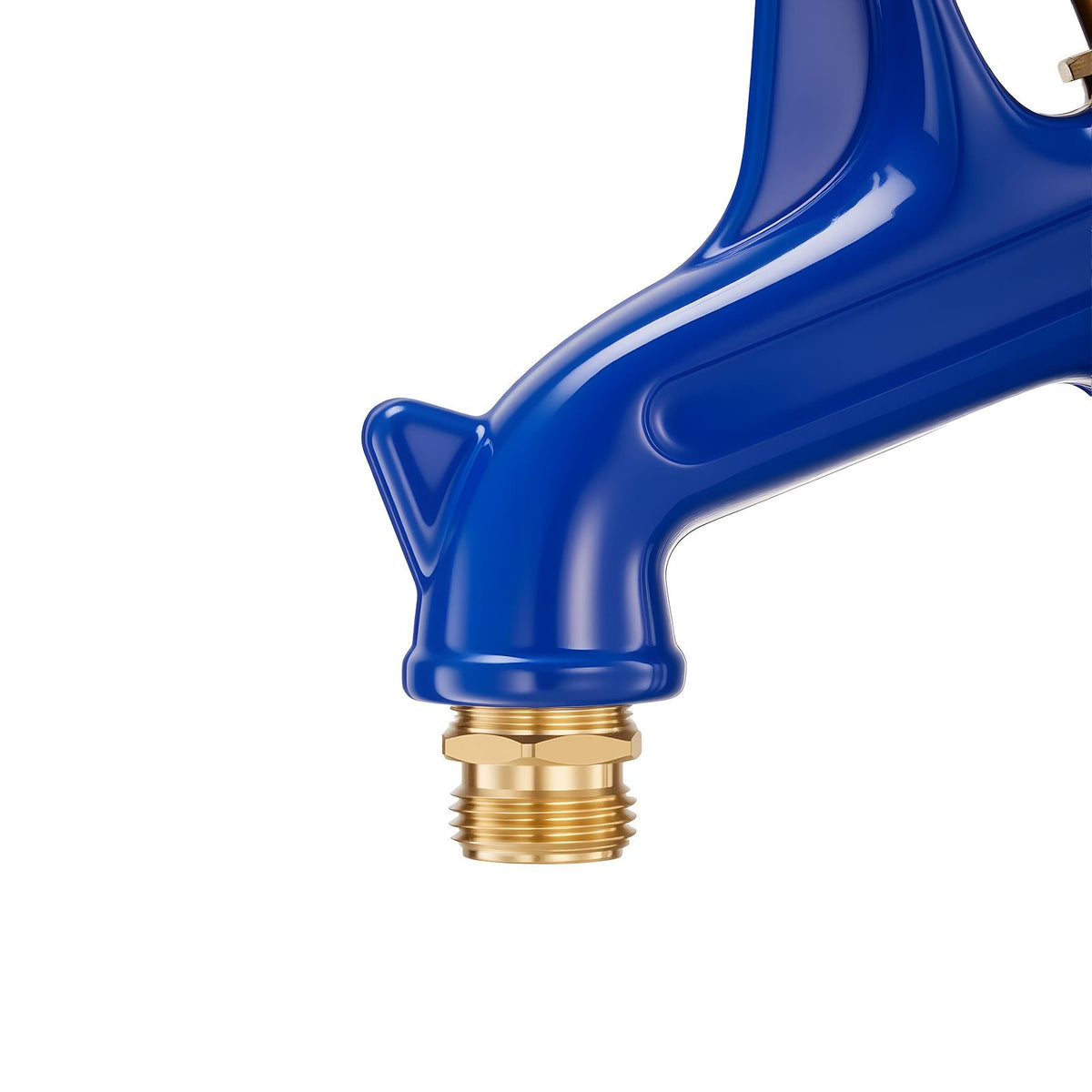 Frost Proof Yard Hydrant, 3.22FT Freeze-Proof Outdoor Faucet with 12" Bury Depth, 3/4" NPT Pipe Connection, Lever Handle + Handwheel, No Lead Freezeless Hydrant for Yard Garden Farm Irrigation