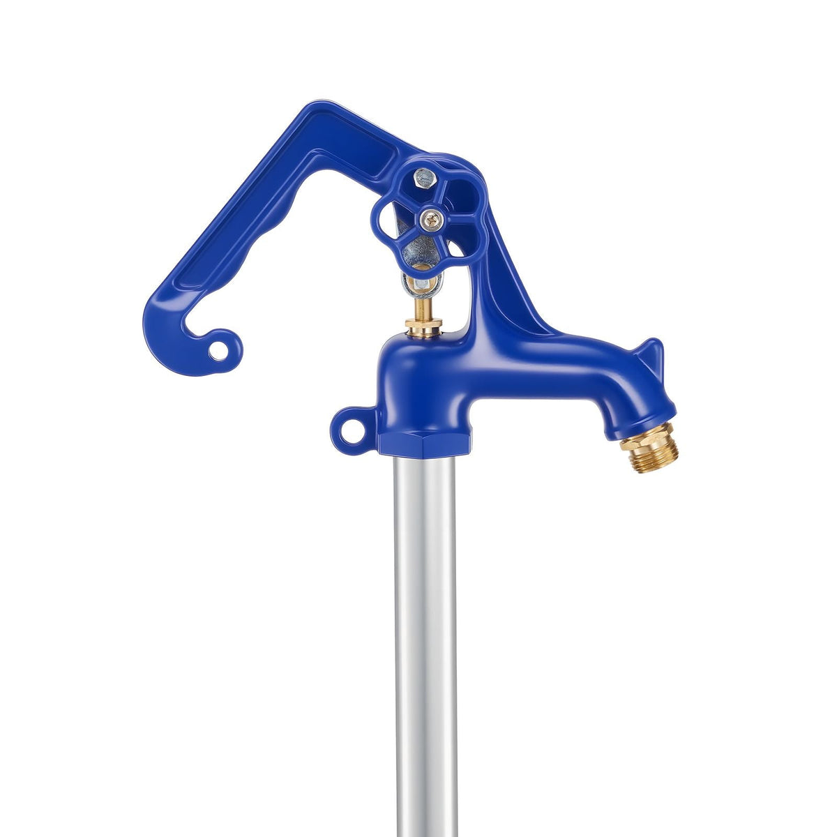 Frost Proof Yard Hydrant, 5.24FT Freeze-Proof Outdoor Faucet with 36" Bury Depth, 3/4" NPT Pipe Connection, Lever Handle + Handwheel, No Lead Freezeless Hydrant for Yard Garden Farm Irrigation
