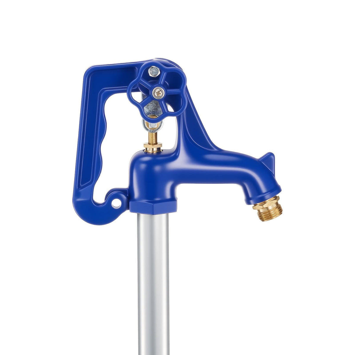 Frost Proof Yard Hydrant, 5.24FT Freeze-Proof Outdoor Faucet with 36" Bury Depth, 3/4" NPT Pipe Connection, Lever Handle + Handwheel, No Lead Freezeless Hydrant for Yard Garden Farm Irrigation