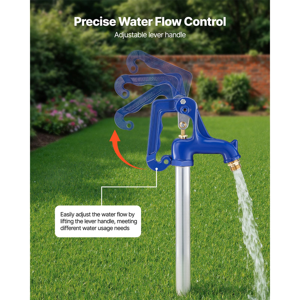 Frost Proof Yard Hydrant, 6.22FT Freeze-Proof Outdoor Faucet with 48" Bury Depth, 3/4" NPT Pipe Connection & 3/4" NH Hose Coupling, No Lead Freezeless Hydrant for Yard Garden Farm Irrigation