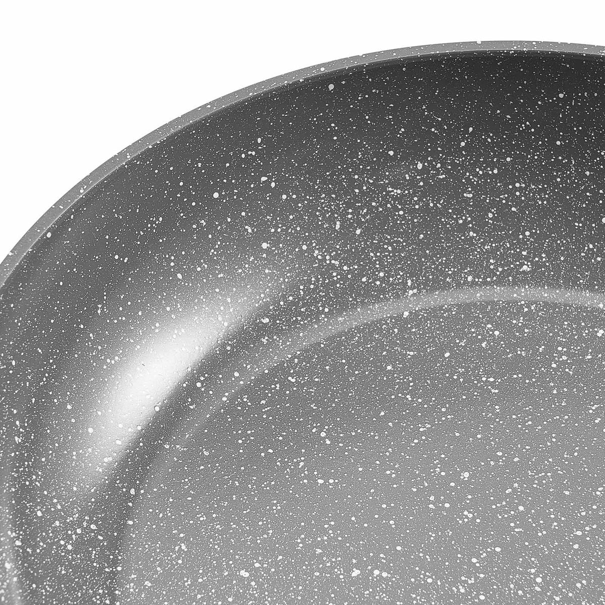 Frying Pan Skillet, Aluminum Egg Fry Pans, 3 Piece (8, 10, 12 in), Nonsitck Ceramic Heavy-Duty Skillets with Heat-Resistant Handle, Chef's Cookware, for Oven, Gas, Electric, Induction, Grey