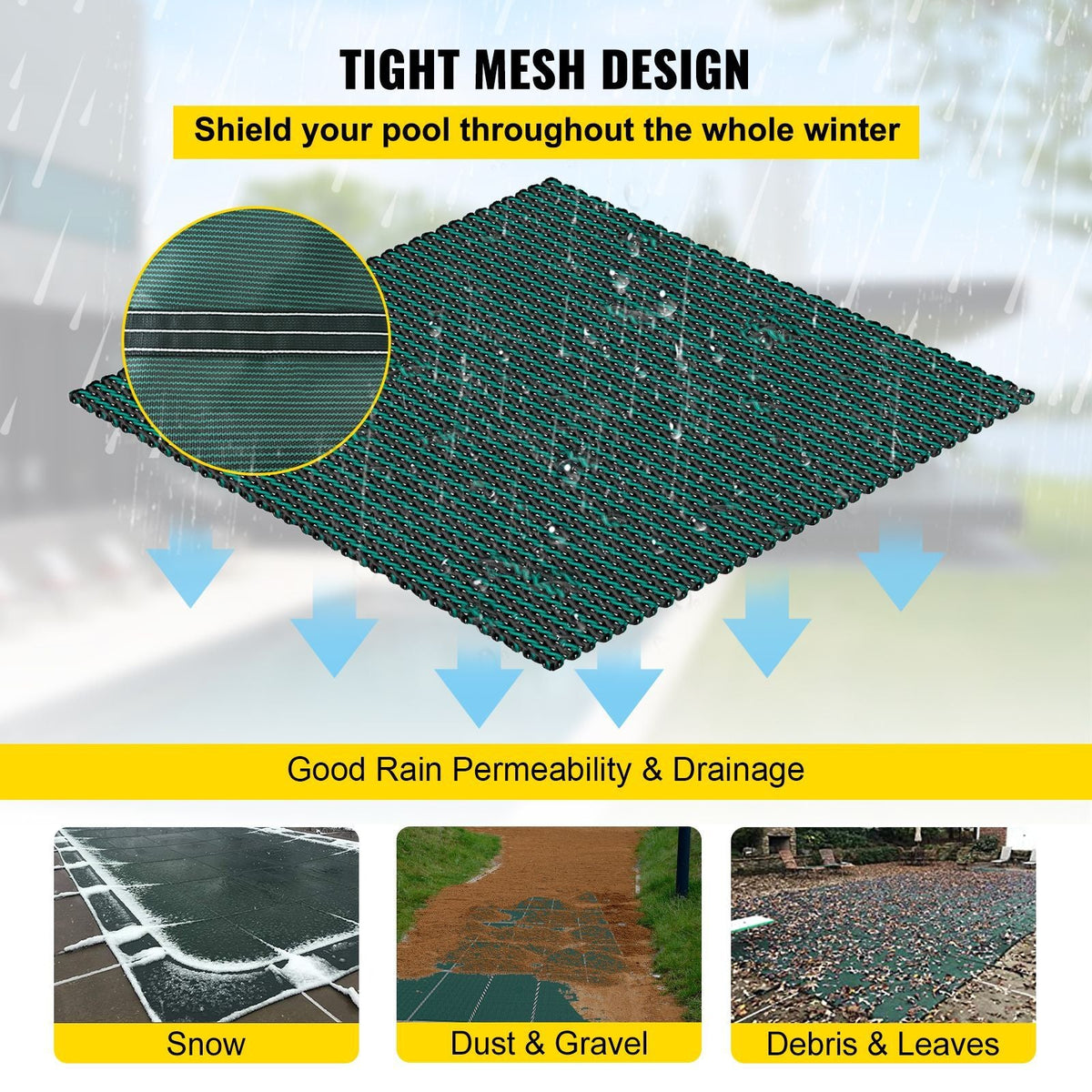 ft 16x32 Pool Safety Cover, Green