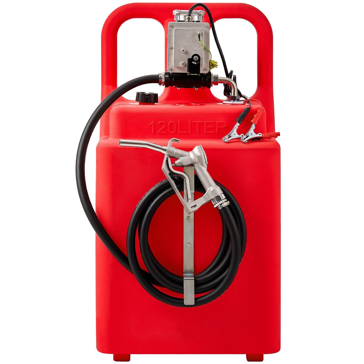 Fuel Caddy, 32 Gallon, Portable Fuel Tank with 12V DC 15 GPM Electric Fuel Transfer Pump, 13 ft Delivery Hose & Aluminum Alloy Manual Nozzle, Gas Caddy for Motorboats, ATVs, Diesel & Gasoline