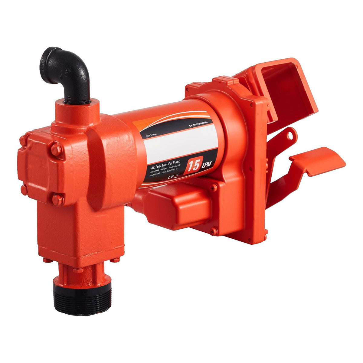 Fuel Transfer Pump 110V, 15 GPM 57 L/min, AC Electric Oil Transfer Pump, with Auto Shut-Off Fuel Nozzle & Discharge Hose, High Flow Kit for Gasoline, Diesel, Kerosene, Biodiesel, Ethanol Blends