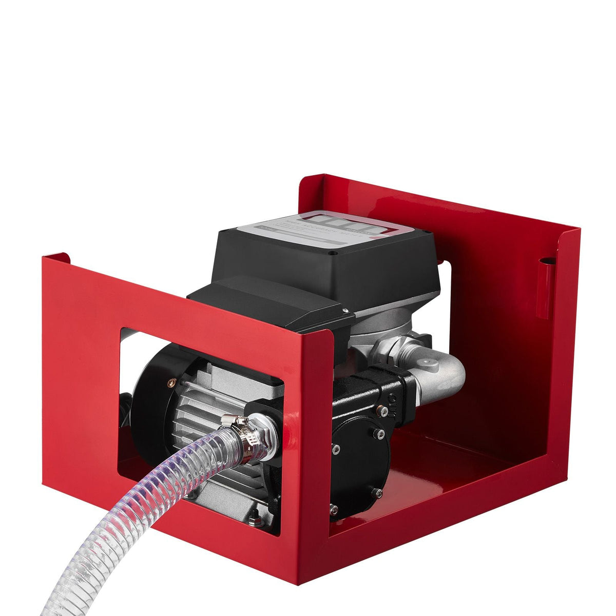 Fuel Transfer Pump 110V, 16 GPM 60 L/min, AC Electric Oil Transfer Pump for Diesel Kerosene Biodiesel, with Meter, Auto Fuel Nozzle & 2 Hoses, 45 ft/13.7 m Lift, for Vehicles, Construction Sites