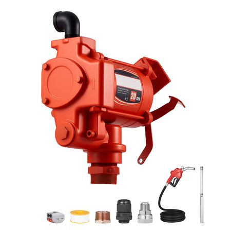 Fuel Transfer Pump 110V, 20 GPM 76 L/min, AC Electric Oil Transfer Pump, with Auto Shut-Off Fuel Nozzle & Discharge Hose, High Flow Kit for Gasoline, Diesel, Kerosene, Biodiesel, Ethanol Blends