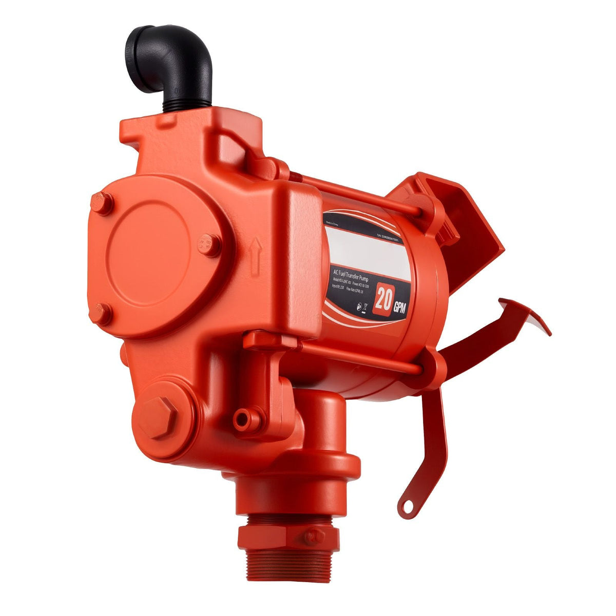 Fuel Transfer Pump 110V, 20 GPM 76 L/min, AC Electric Oil Transfer Pump, with Auto Shut-Off Fuel Nozzle & Discharge Hose, High Flow Kit for Gasoline, Diesel, Kerosene, Biodiesel, Ethanol Blends