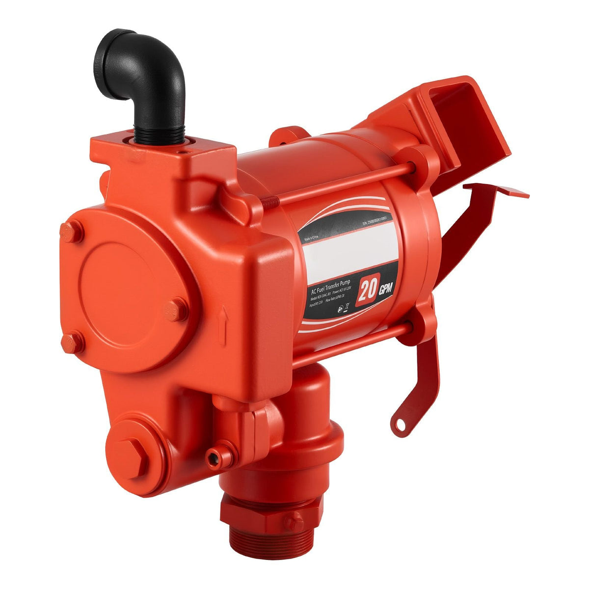 Fuel Transfer Pump 110V, 20 GPM 76 L/min, AC Electric Oil Transfer Pump, with Auto Shut-Off Fuel Nozzle & Discharge Hose, High Flow Kit for Gasoline, Diesel, Kerosene, Biodiesel, Ethanol Blends
