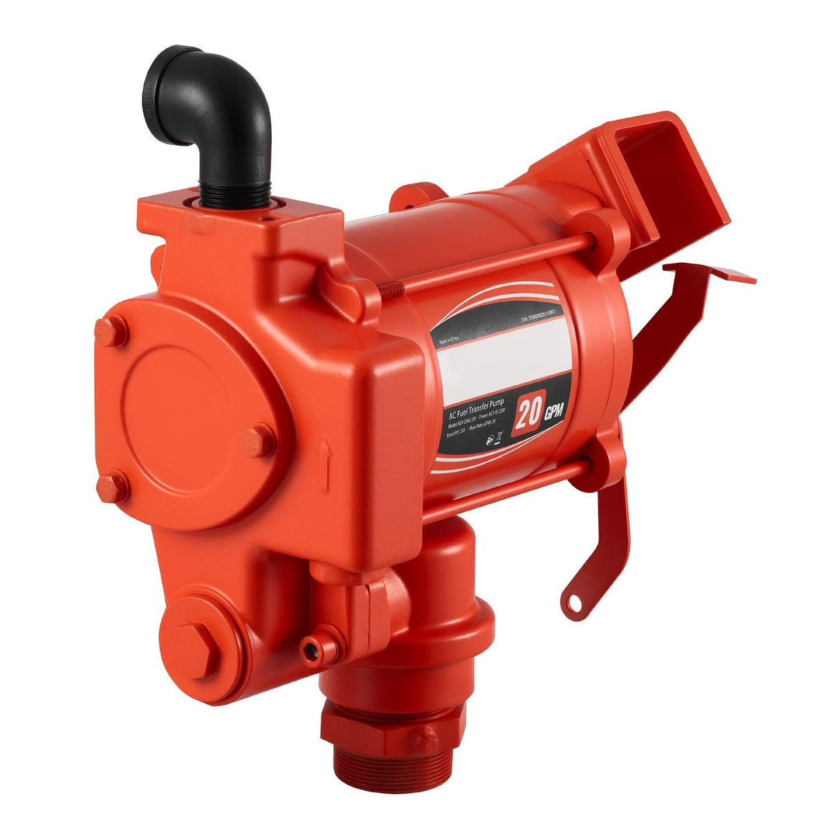 Fuel Transfer Pump 110V, 20 GPM 76 L/min, AC Electric Oil Transfer Pump, with Auto Shut-Off Fuel Nozzle & Discharge Hose, High Flow Kit for Gasoline, Diesel, Kerosene, Biodiesel, Ethanol Blends
