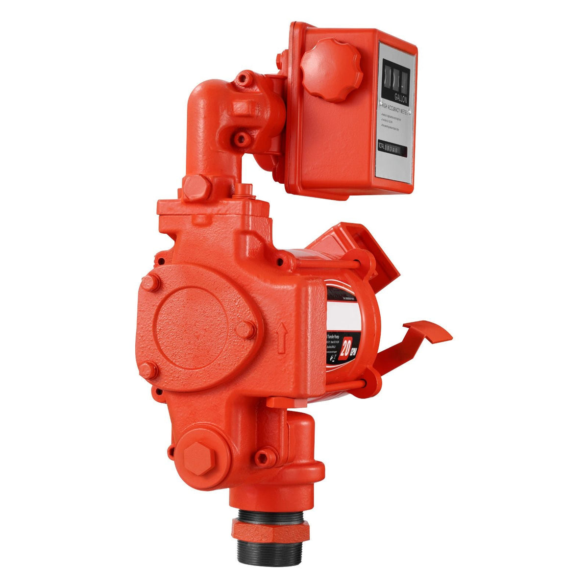 Fuel Transfer Pump 110V, 20 GPM 76 L/min, AC Electric Oil Transfer Pump, with Meter, Auto Shut-Off Fuel Nozzle & Discharge Hose, High Flow for Gasoline, Diesel, Kerosene, Biodiesel, Ethanol