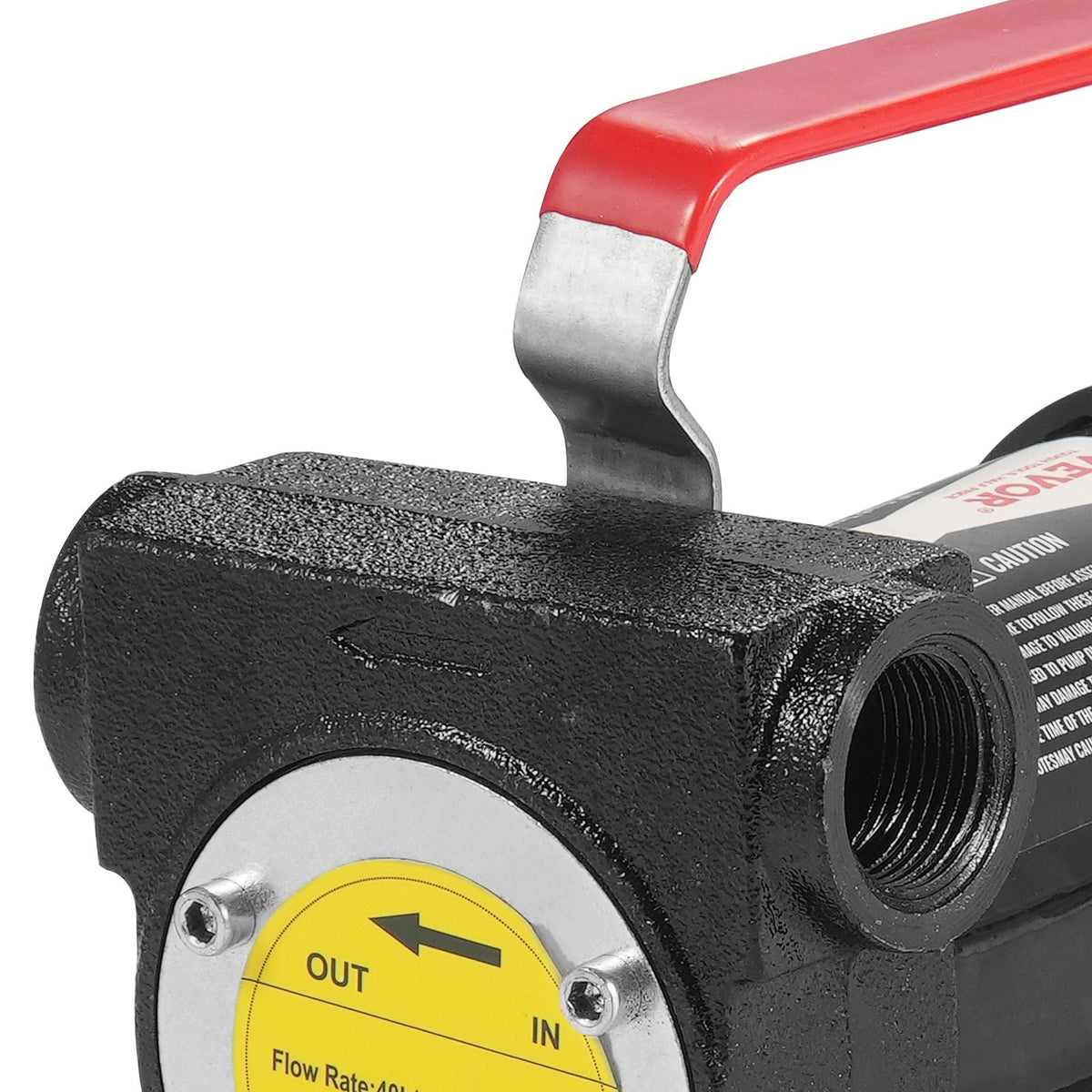 Fuel Transfer Pump, 12V DC 10 GPM 1/4 HP, Portable Electric Diesel Transfer Pump with Automatic Shut-Off Fuel Nozzle, High Flow, Long Inlet & Outlet Hose for Diesel, Kerosene, Transformer Fuel