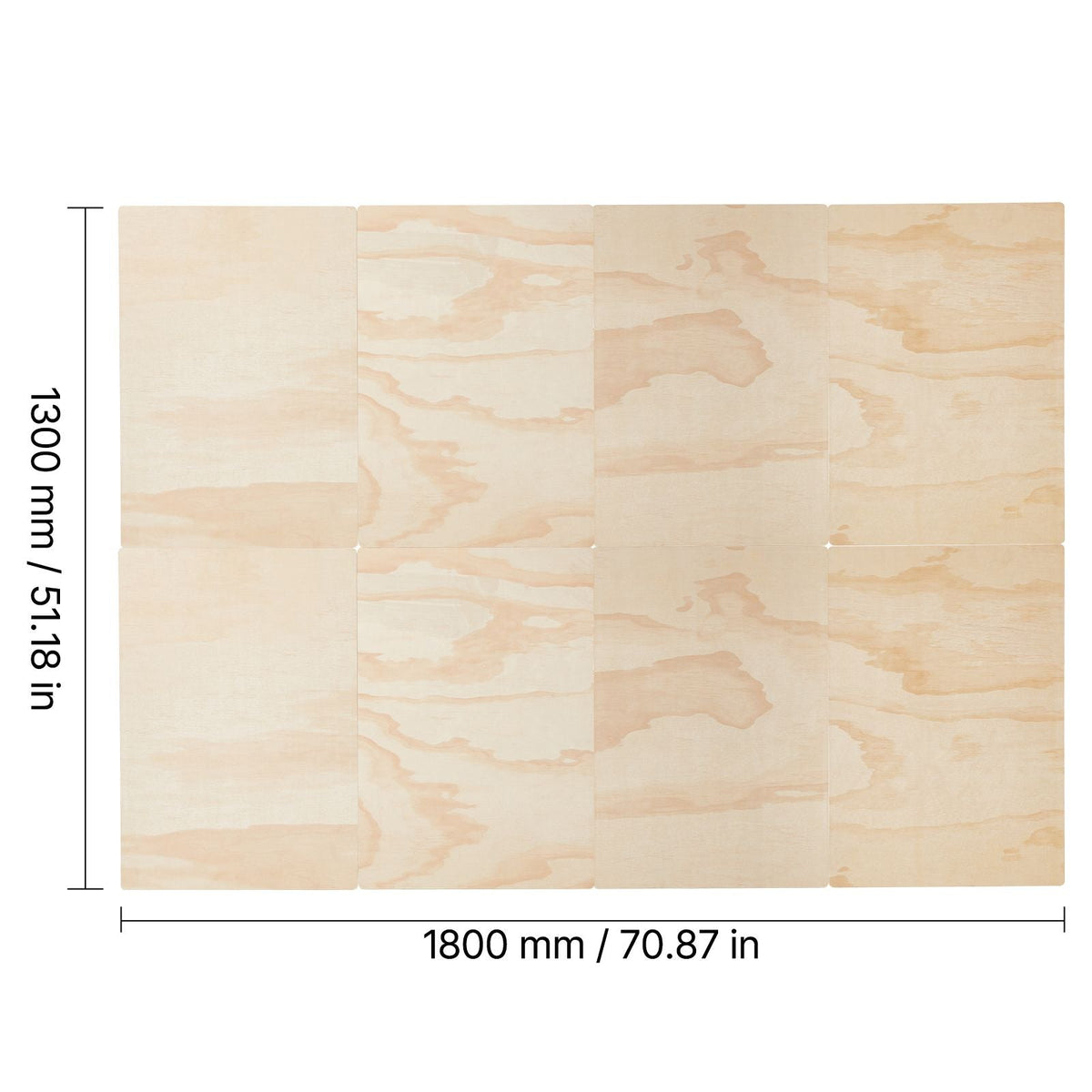 Full Size Bunkie Board, 0.4 in Foldable Bed Board Slats with Connection, Wooden Mattress Support for Full Size Bed, Support under Mattress Boards, Ready to Use, 8 Piece, Burlywood