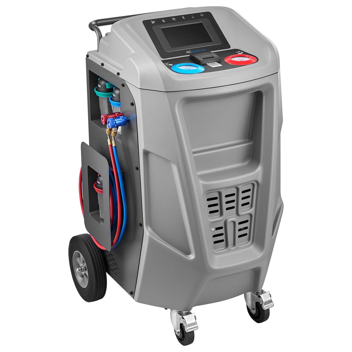 Fully Automatic Refrigerant Recovery Machine for 1234yf, ≥98.5% Accuracy, 7-Inch Touch Screen, AC Recovery, Vacuum, and Recharging Machine for Standard and High Voltage Automotive A/C Systems