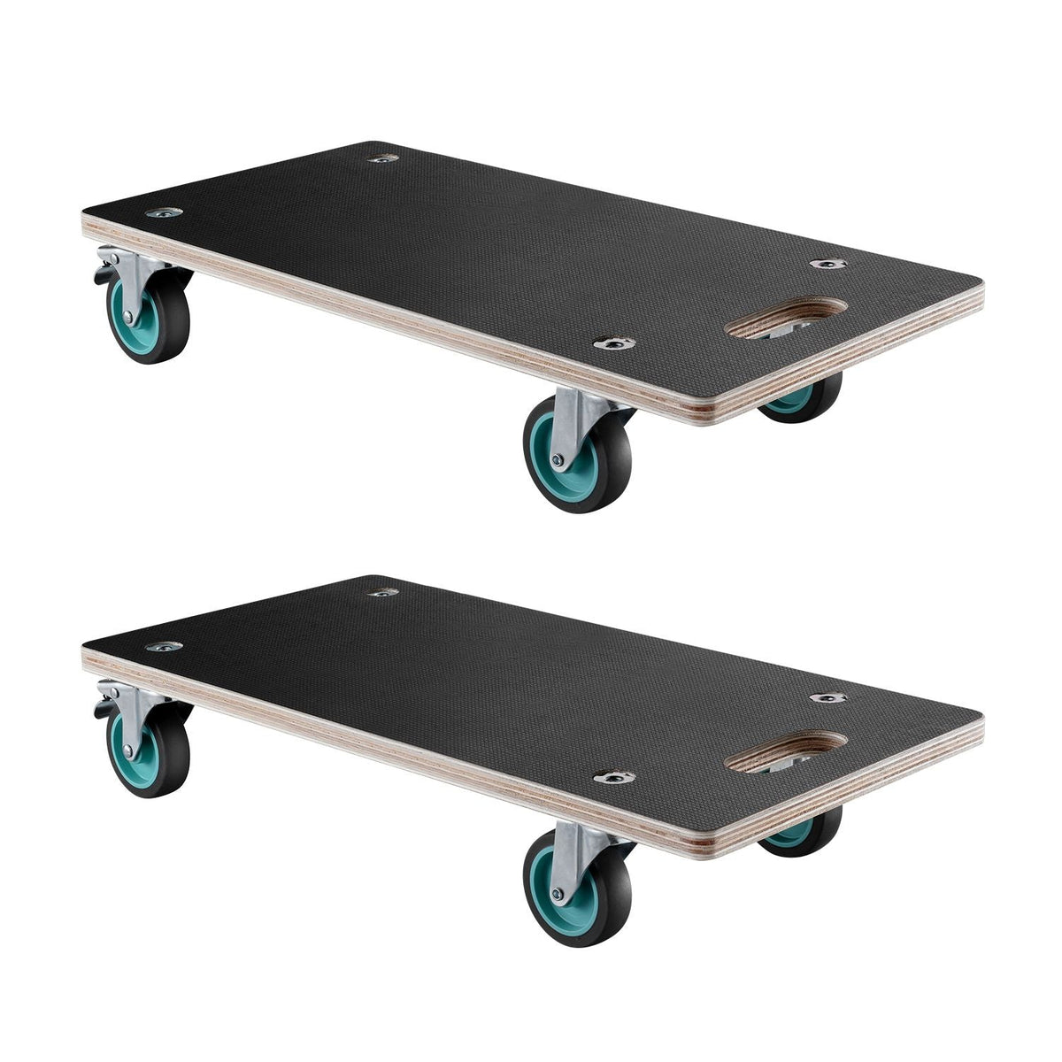 Furniture Dolly, 551 lbs Load Capacity, Furniture Moving Dollies with 4 TPR Silent Wheels, Rectangle Multifunctional Flat Dolly for Piano Furniture Couch Washing Machine Fridge, 2 Pack, Black