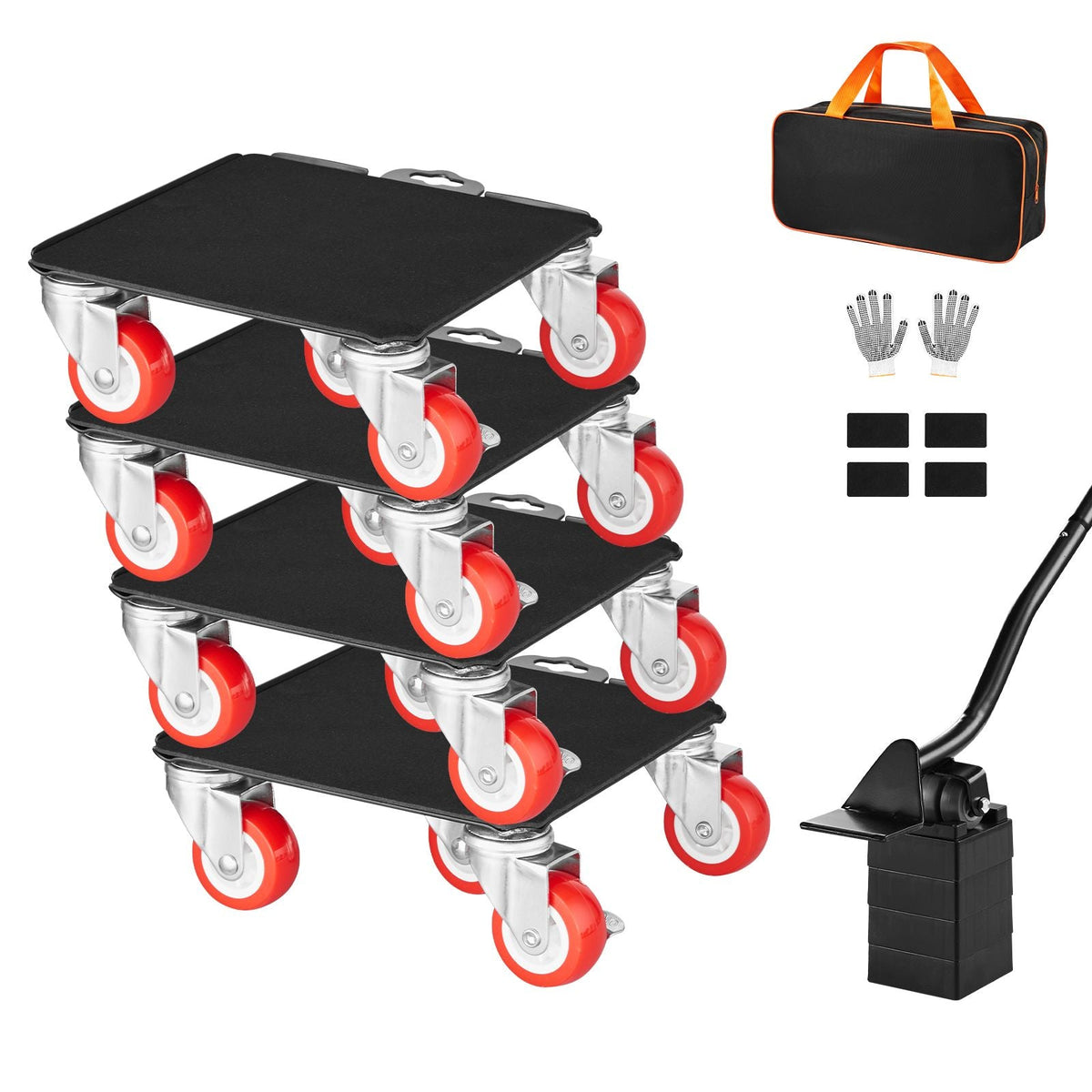 Furniture Dolly, Maximum Load 3474 lbs, Heavy Duty Furniture Movers with 5 360° Rotation Wheels, Carbon Steel Panel, Furniture Lift Slider Tool Set for Appliances, Sofa, Fridge, Washing Machine