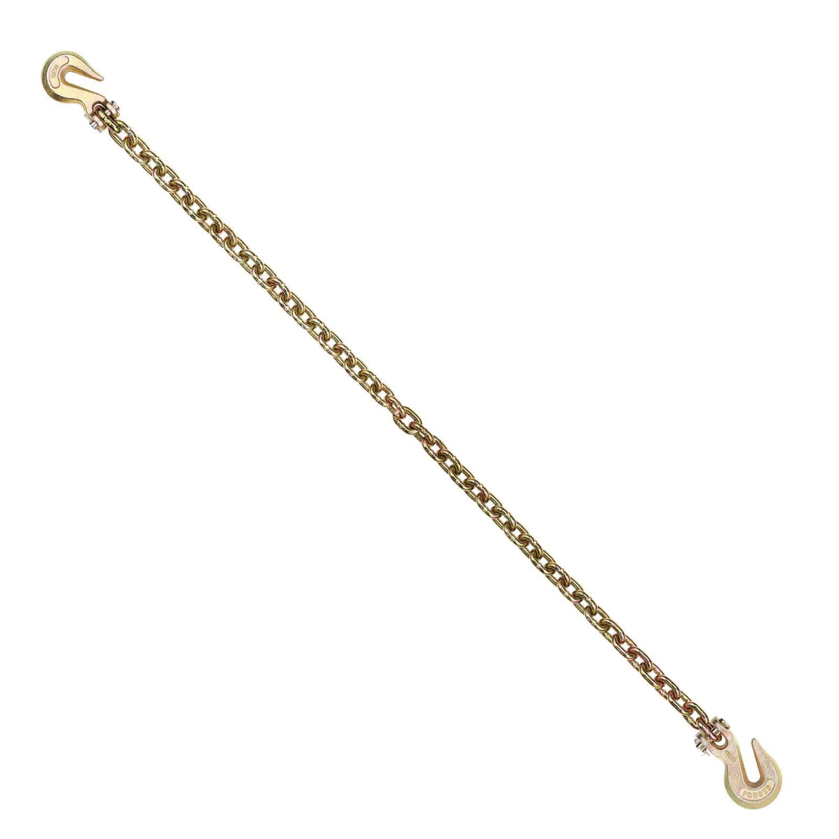 G80 Transport Binder Chain, 3/8" x 10.3' Tow Chain with Clevis Grab Hooks, 7100 lbs Safe Working Load, Heavy Duty Trailer Logging Chain for Transporting Towing Truck Tie Down Binding Equipment