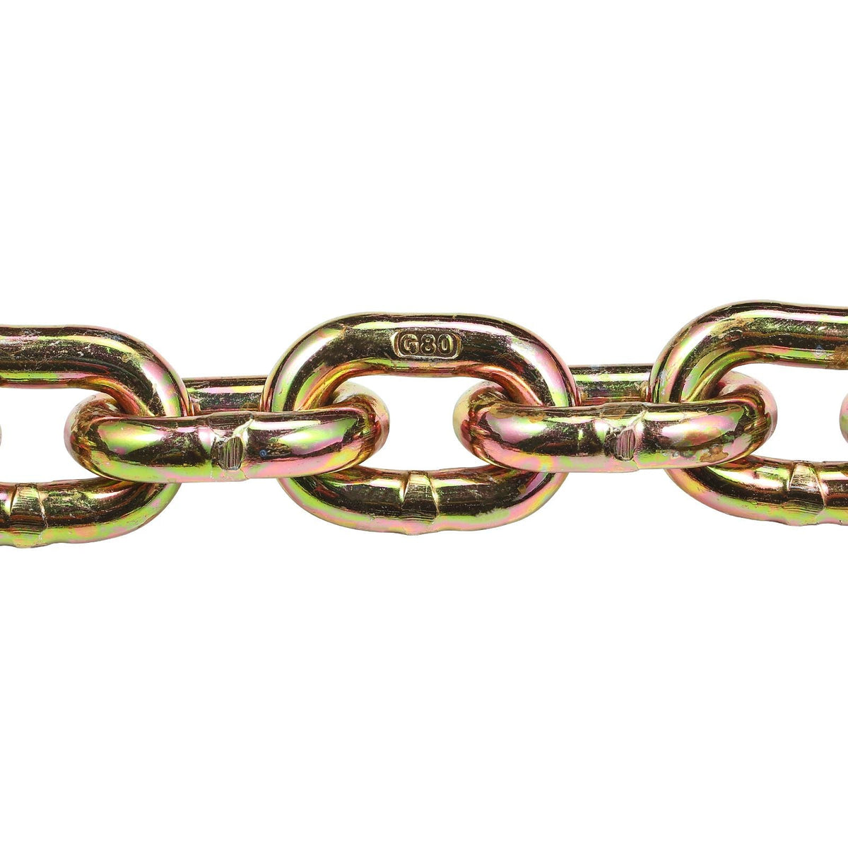 G80 Transport Binder Chain, 3/8" x 10.3' Tow Chain with Clevis Grab Hooks, 7100 lbs Safe Working Load, Heavy Duty Trailer Logging Chain for Transporting Towing Truck Tie Down Binding Equipment