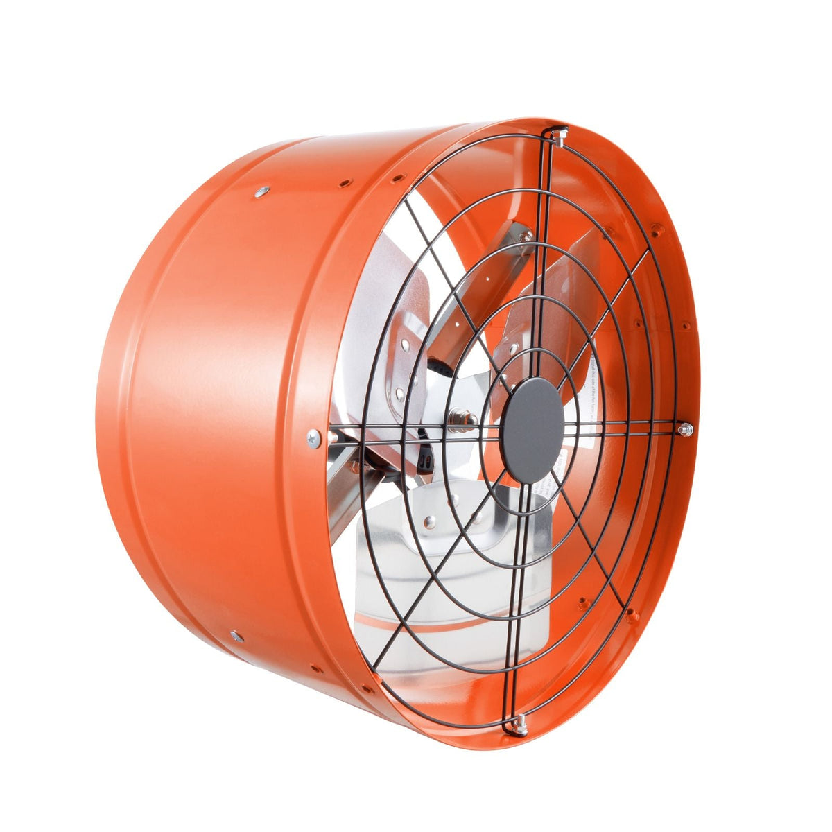 Gable Mount Fan, 15 Inch Attic Exhaust Fan with Adjustable Thermostat & Outer Mesh, 1650 CFM House Ventilator Cools Up to 2360 Sq.Ft, Quiet Ventilation for Roof, Garage & Shop, Vibrant Orange