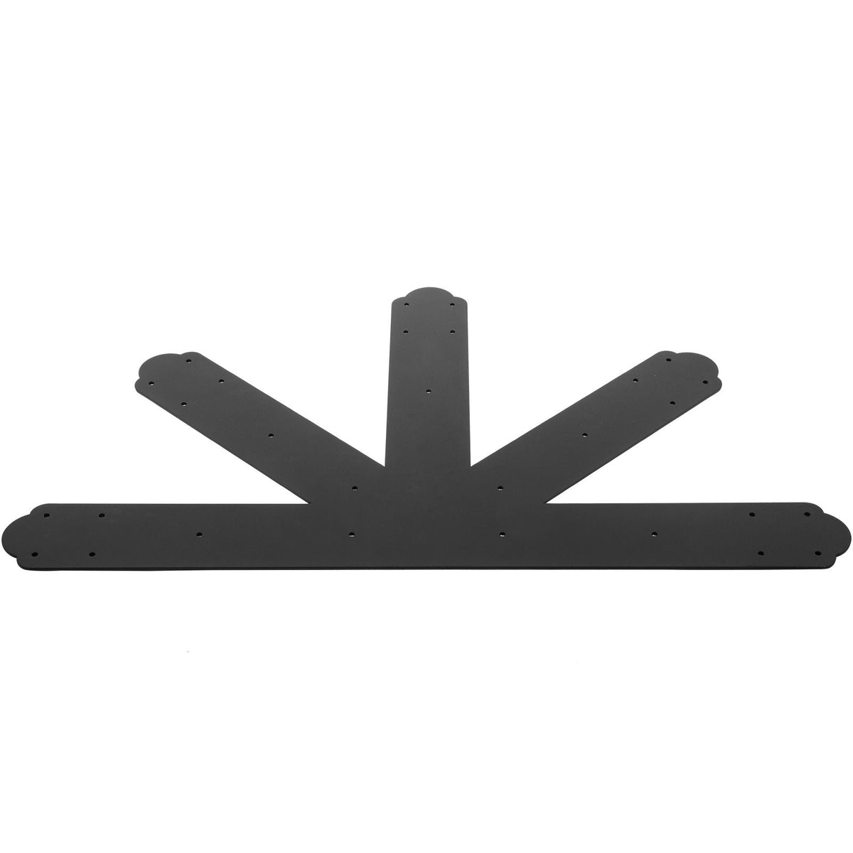 Gable Plate, Black Powder-Coated Truss Connector Plates, 12:12 Pitch Gable Bracket, 4 mm / 0.16\" Steel Truss Nail Plates, Decorative Gable Plate with Bolts for Wooden Beam Use