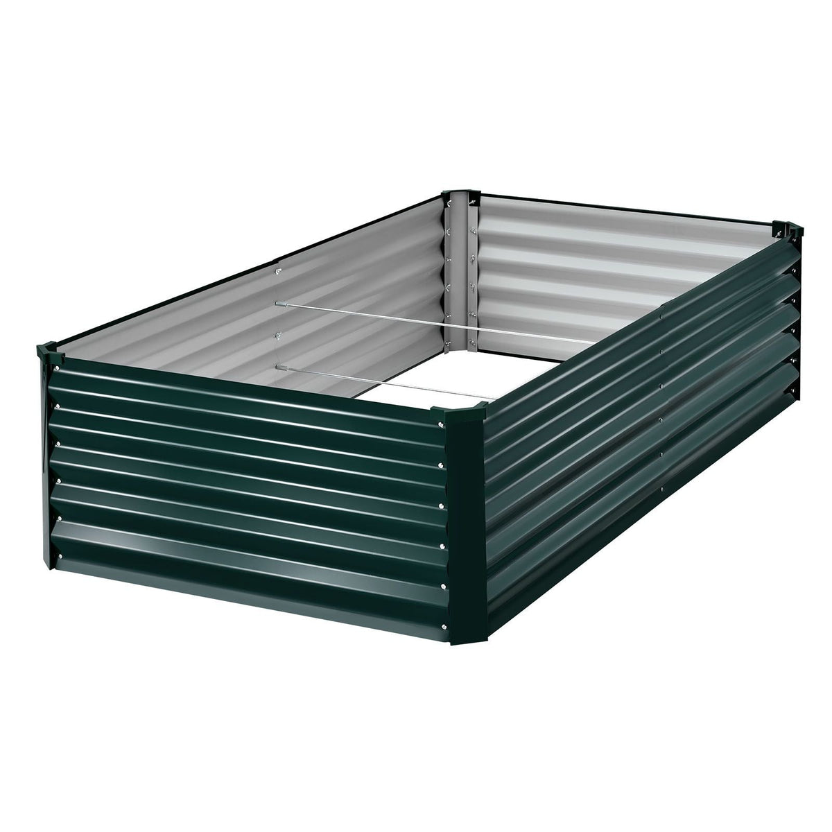 Galvanized Raised Garden Bed, 6.67 x 3.35 x 1.51 ft, Rectangular Metal Planter Box Kit Outdoor, Rustproof Elevated Planting Box with Gloves, Alu-Zinc, for Growing Flowers Vegetables, Dark Green