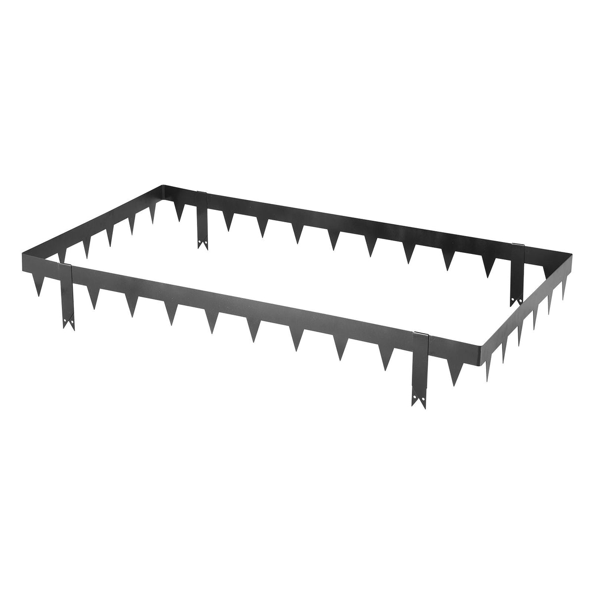 Galvanized Steel Landscape Edging, 10-Pack 40 x 4.5 Inch Metal Edging for Landscaping with 11 Mounting Clips, Heavy Duty Metal Garden Edge Border for Flower Bed, Yard Pathway, Black