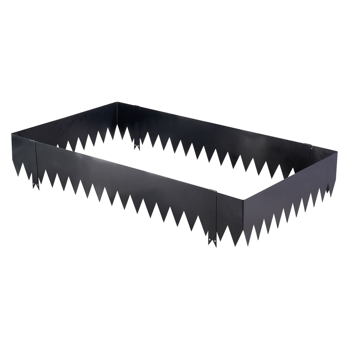 Galvanized Steel Landscape Edging, 12-Pack 40 x 8 Inch Metal Edging for Landscaping with 14 Mounting Clips, Heavy Duty Metal Garden Edge Border for Flower Bed, Yard Pathway, Black