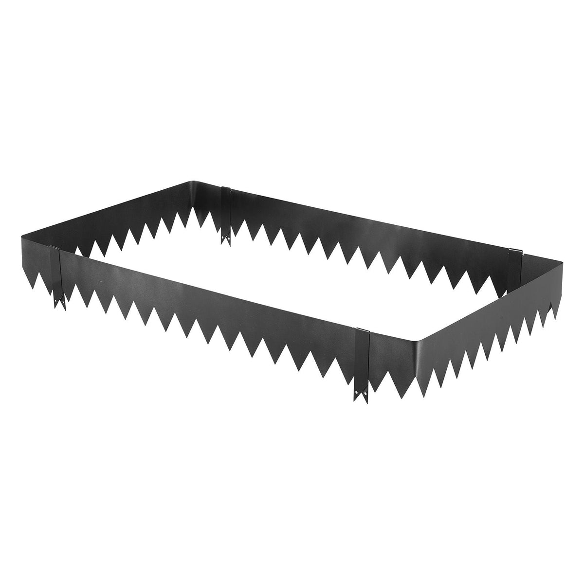 Galvanized Steel Landscape Edging, 24-Pack 40 x 6 Inch Metal Edging for Landscaping with 26 Mounting Clips, Heavy Duty Metal Garden Edge Border for Flower Bed, Yard Pathway, Black