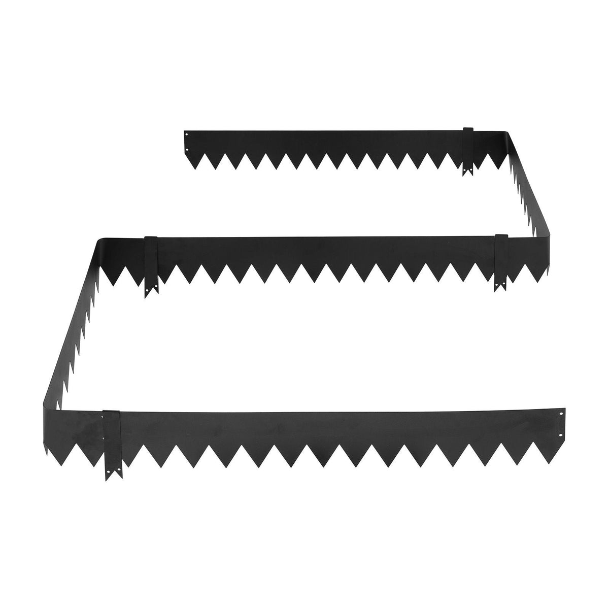 Galvanized Steel Landscape Edging, 24-Pack 40 x 6 Inch Metal Edging for Landscaping with 26 Mounting Clips, Heavy Duty Metal Garden Edge Border for Flower Bed, Yard Pathway, Black