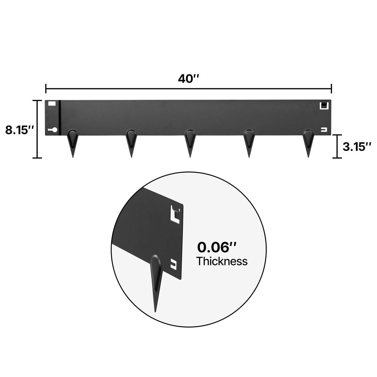 Galvanized Steel Landscape Edging, 6-Pack 40 x 8.15 Inch Metal Edging for Landscaping with Gloves, Easy-to-Install, Heavy Duty Metal Garden Edge Border for Flower Bed, Yard Pathway