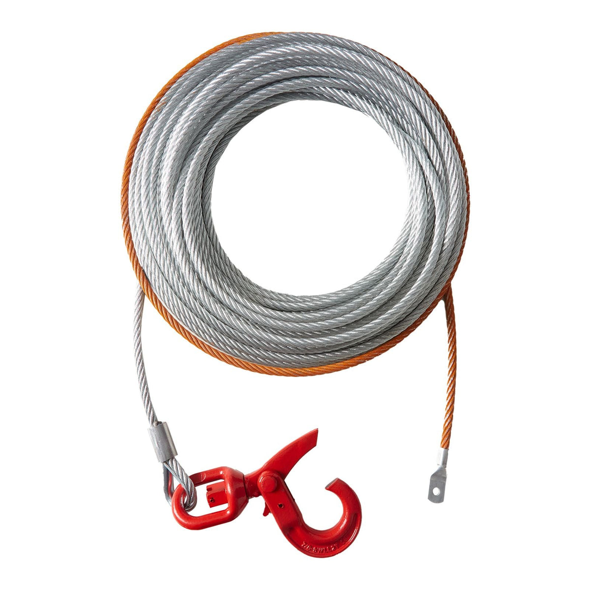 Galvanized Steel Winch Cable, 3/8 Inch x 50 Feet 15,200 lbs Breaking Strength, Wire Winch Rope with Swivel Hook, Towing Cable Heavy Duty, Universal Fit for SUV, Large Off-Road Vehicle, Truck