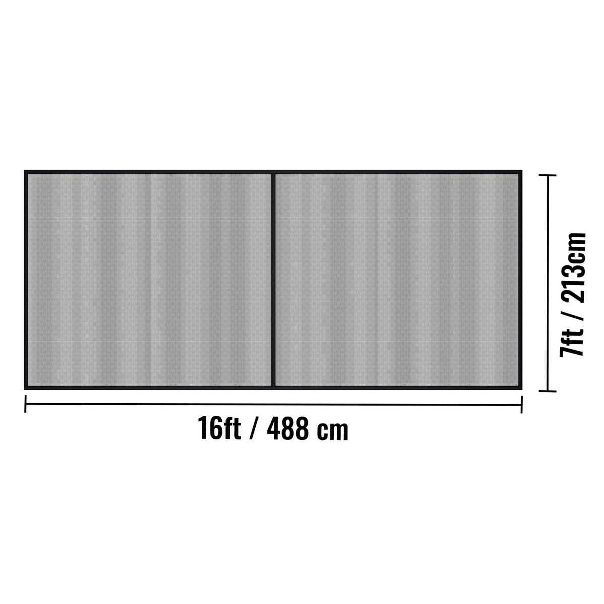 Garage Door Screen, 16 x 7 ft for 2 Cars, 5.2 lbs Heavy-Duty Fiberglass Mesh for Quick Entry with Self Sealing Magnet and Weighted Bottom, Kids / Pets Friendly, Easy to Install and Retractable