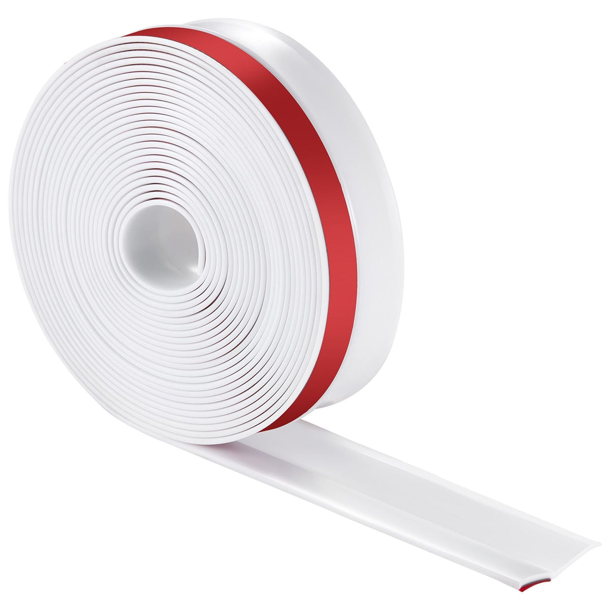 Garage Door Seal Top and Sides Seal Strip, 34 FT Universal Weather Stripping Replacement Soft and Hard Composite, Weatherproofing Garage Door TPE Seals with Adhesive Backed and Screws, White