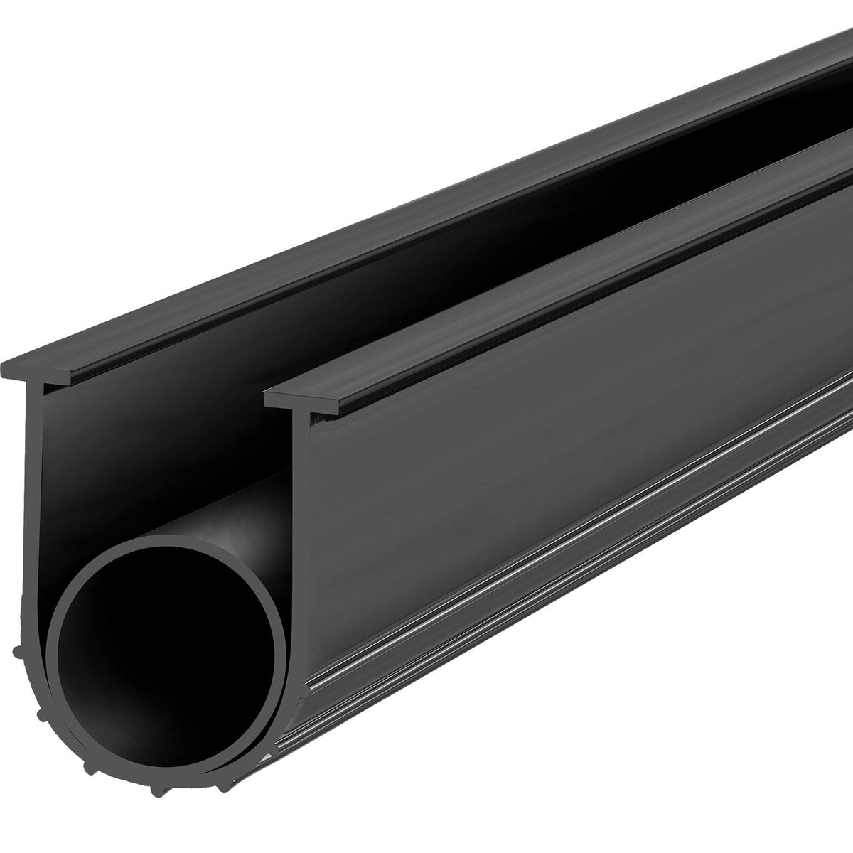 Garage Door Seals Bottom Rubber, U Shape +O Ring Garage Door Weather Stripping, Universal Weatherproof Threshold Buffering Sealing Rubber , 5/16 inch T-ends and 3 3/4 inch Width (10 Ft, Black)