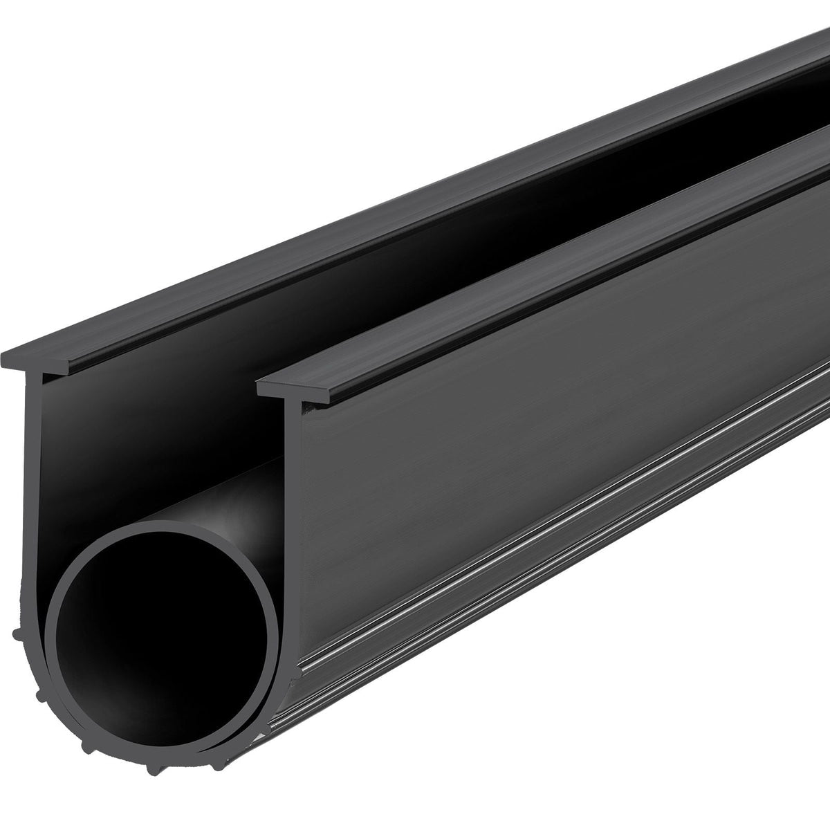 Garage Door Seals Bottom Rubber, U Shape +O Ring Garage Door Weather Stripping, Universal Weatherproof Threshold Buffering Sealing Rubber , 5/16 inch T-ends and 3 3/4 inch Width (16 Ft, Black)