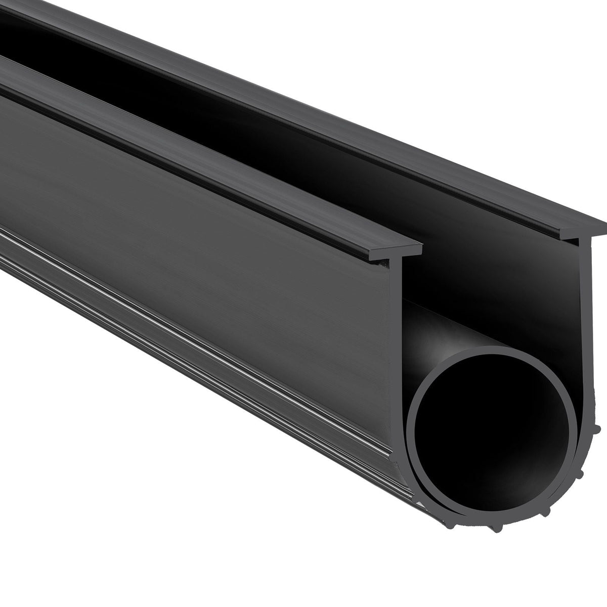 Garage Door Seals Bottom Rubber, U Shape +O Ring Garage Door Weather Stripping, Universal Weatherproof Threshold Buffering Sealing Rubber , 5/16 inch T-ends and 3 3/4 inch Width (16 Ft, Black)
