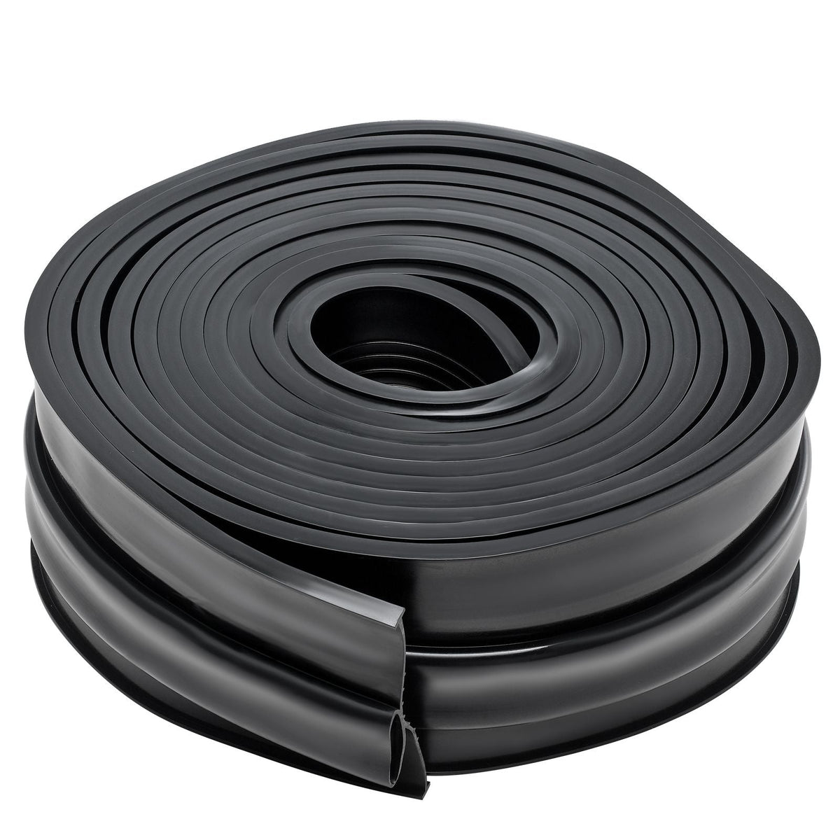 Garage Door Seals Bottom Rubber, U Shape +O Ring Garage Door Weather Stripping, Universal Weatherproof Threshold Buffering Sealing Rubber , 5/16 inch T-ends and 3 3/4 inch Width (20 Ft, Black)