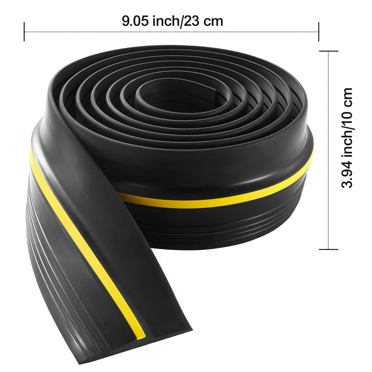 Garage Door Threshold Seal Strip, 10 FT Universal Garage Door Floor Seal Strip with Adhesive, Garage Door Bottom Weatherproof Strip, Upgraded Thick PVC DIY Weather Stripping Replacement, Black