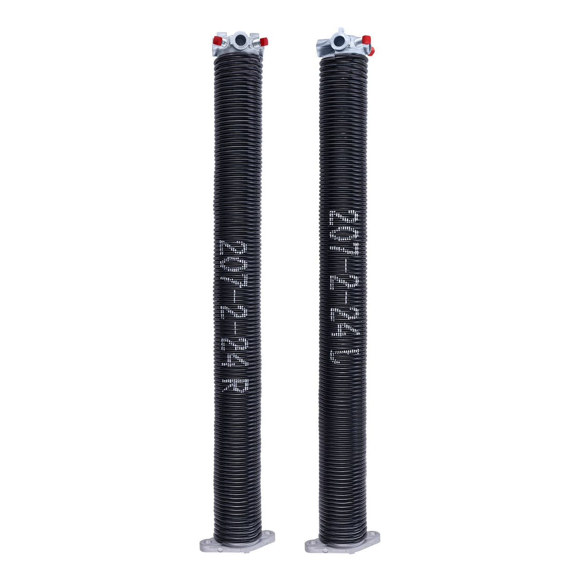 Garage Door Torsion Springs, Pair of 0.207 x 2 x 24 in, 16000 Cycles, Electrophoresis Black Coated for Replacement, Garage Door Springs with Non-Slip Winding Bars, Gloves and Mounting Wrench