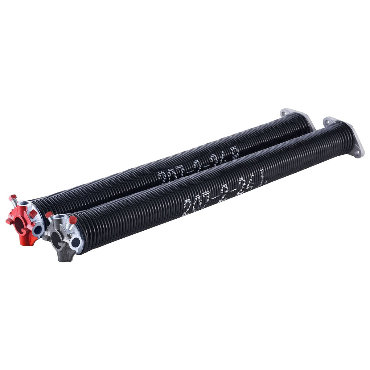 Garage Door Torsion Springs, Pair of 0.207 x 2 x 24 in, 16000 Cycles, Electrophoresis Black Coated for Replacement, Garage Door Springs with Non-Slip Winding Bars, Gloves and Mounting Wrench