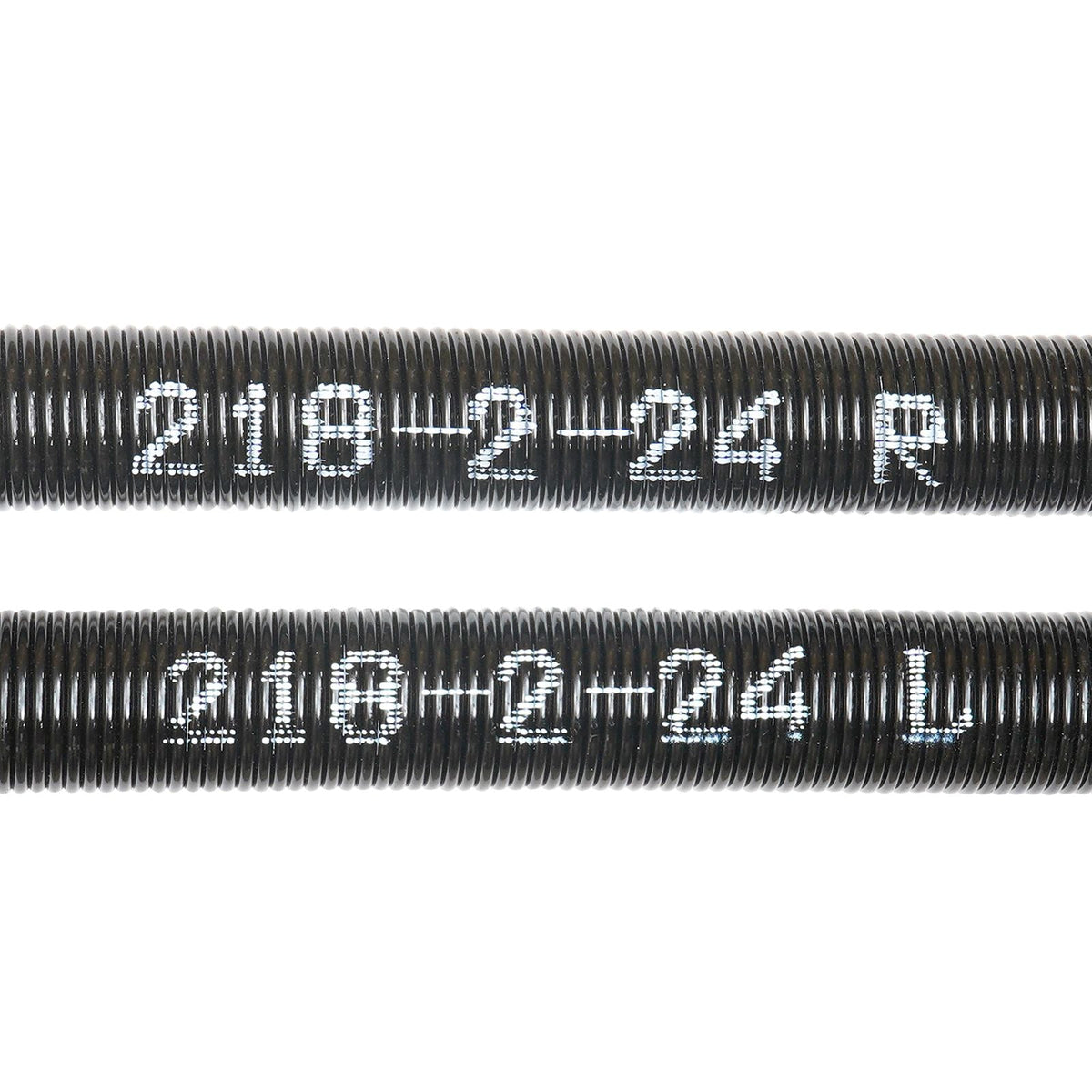 Garage Door Torsion Springs, Pair of 0.218 x 2 x 24inch, Garage Door Springs with Non-Slip Winding Bars, 16000 Cycles, Gloves and Mounting Wrench, Electrophoresis Coated for Replacement