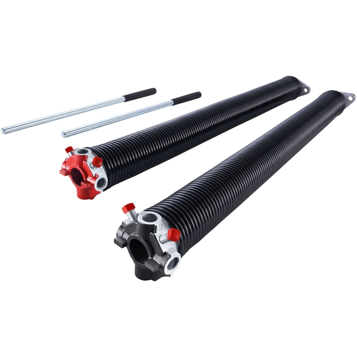 Garage Door Torsion Springs, Pair of 0.234 x 2 x 28 in, 16000 Cycles, Electrophoresis Black Coated for Replacement, Garage Door Springs with Non-Slip Winding Bars, Gloves and Mounting Wrench
