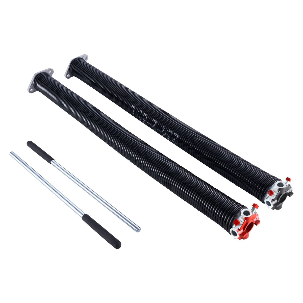 Garage Door Torsion Springs, Pair of 0.234 x 2 x 31 in, 16000 Cycles, Electrophoresis Black Coated for Replacement, Garage Door Springs with Non-Slip Winding Bars, Gloves and Mounting Wrench