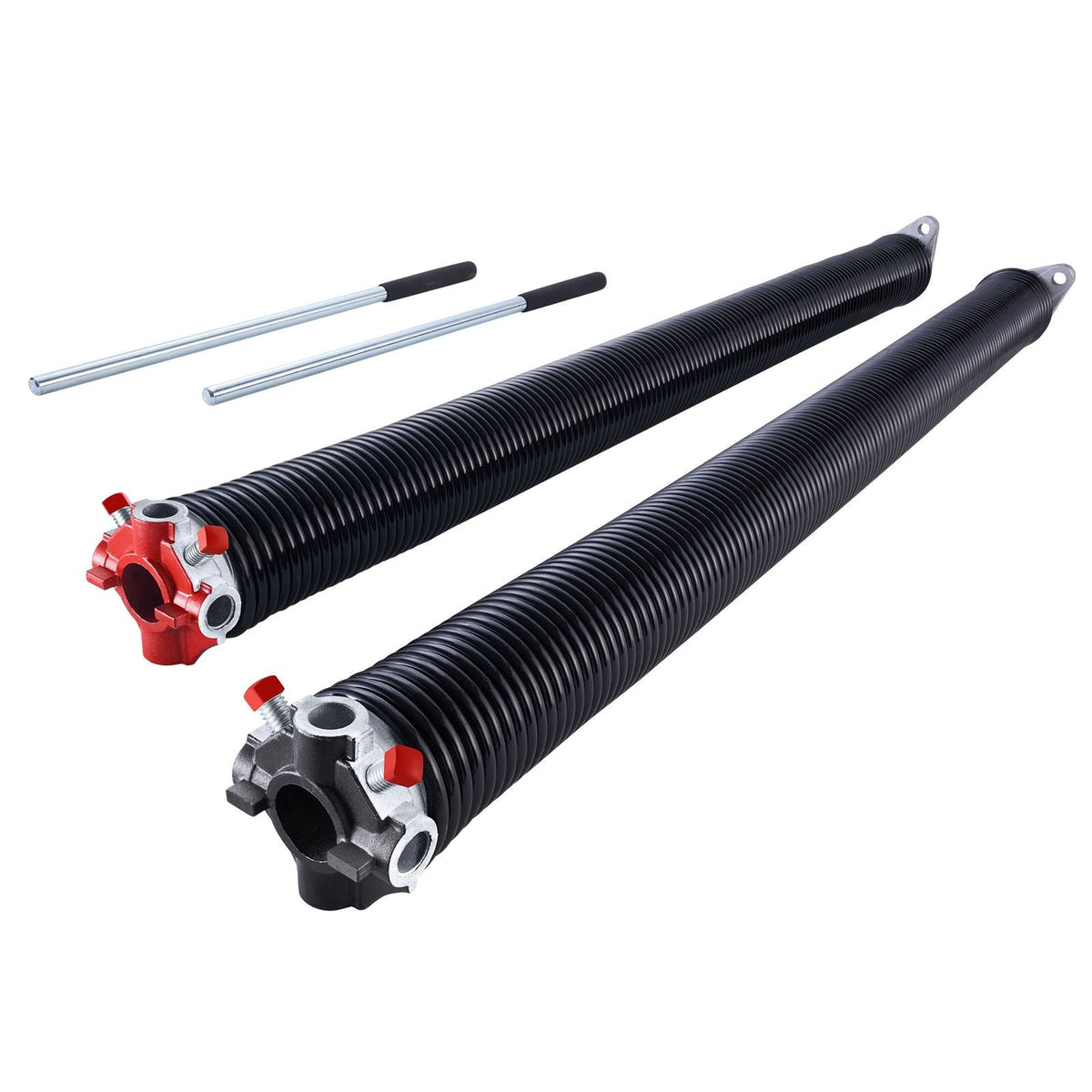 Garage Door Torsion Springs, Pair of 0.234 x 2 x 31 in, 16000 Cycles, Electrophoresis Black Coated for Replacement, Garage Door Springs with Non-Slip Winding Bars, Gloves and Mounting Wrench