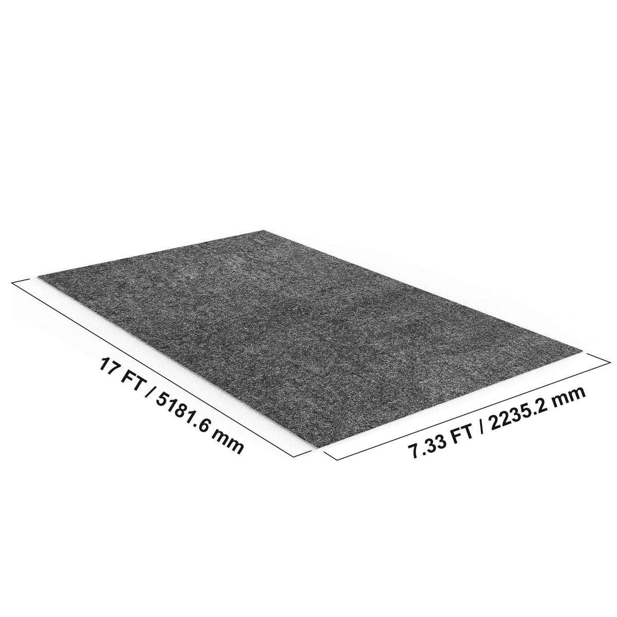 Garage Floor Mat, 7.4'x17' Waterproof Protection from Water,Snow, Rain,Mud and Oil for Cars, Non-slip Heavy Duty Containment Mat with TPE Anti-Leak Backing & Easy to Clean & Cuttable
